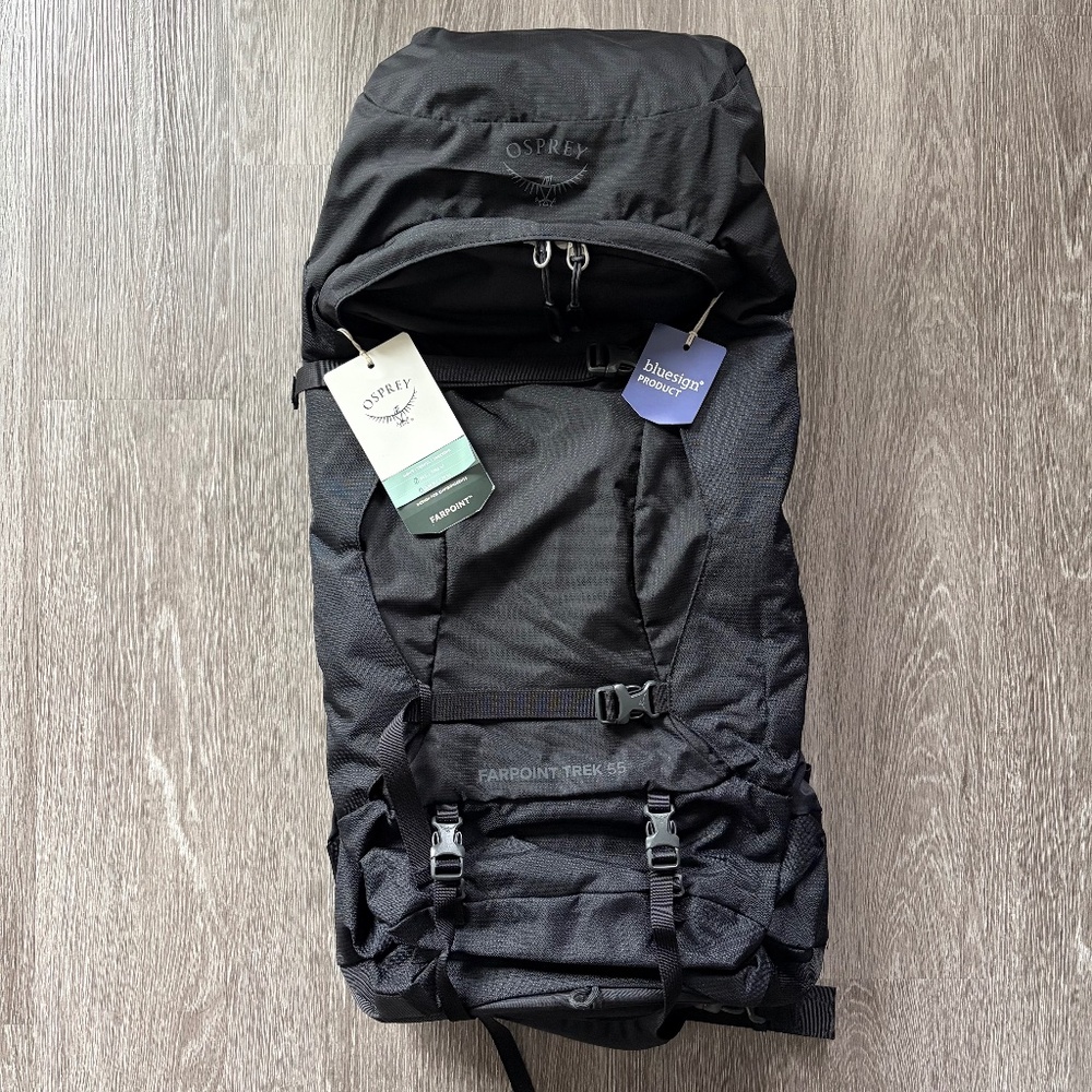 NWT Osprey Farpoint Trek 55L Black
